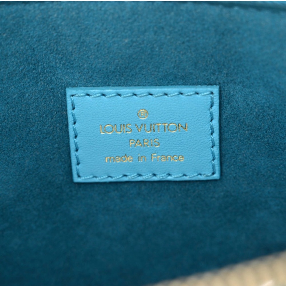 LOUIS VUITTON Lambskin Embossed Monogram Coussin PM in Turquoise - Picture 7 of 9